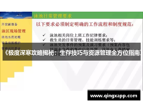 《极度深寒攻略揭秘：生存技巧与资源管理全方位指南》